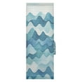thumbnail image 1 of Abstract Blue Wave Pattern Door Side Curtain 54x40in Privacy Shade UV Protection Rod Pockets, 1 of 10