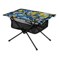 thumbnail image 1 of Abstract Blue and Yellow Galaxy Pine Tree Xmas Painting Christmas Kids Camping Tables Folding Table for Children 23.6x15.7in 600D Oxford Fabric 110lb Capacity, 1 of 7