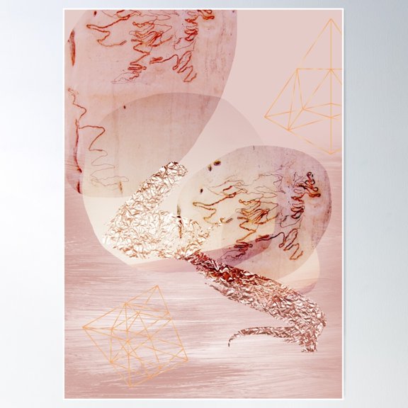 Abstract Blush Poster Wall Art, Modern Wall Decor For Living Room Bedroom, 8x12 UNFRAMED