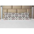 thumbnail image 1 of Abstract Body Pillow Case Cover with Zipper, Geometric Pattern with Traditional Culture Effects Print, Decorative Accent Long Pillowcase, Grey Pearl Pale Pink, by Ambesonne, 1 of 1