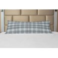 thumbnail image 1 of Abstract Body Pillow Case Cover with Zipper, Modern Checkered Motif in Soft with Geometric Effects Symmetry Fashion Image, Decorative Accent Long Pillowcase, Pale Blue Grey, by Ambesonne, 1 of 1