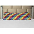 thumbnail image 1 of Abstract Body Pillow Case Cover with Zipper, Rainbow Colored Square Shaped Diverse Patterns Diagonal Forms Geometric, Decorative Accent Long Pillowcase, Multicolor, by Ambesonne, 1 of 1