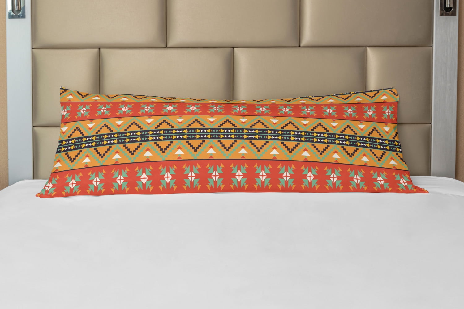 Abstract Body Pillow Case Cover with Zipper Tribal Pattern Aztec