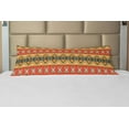 thumbnail image 1 of Abstract Body Pillow Case Cover with Zipper, Tribal Pattern Aztec Motifs with Zigzags Geometric Design Pattern, Decorative Accent Long Pillowcase, Fern Green Orange, by Ambesonne, 1 of 1