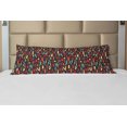 thumbnail image 1 of Abstract Body Pillow Case Cover with Zipper, Trippy Style Modern Mixed Fractal Funky Forms Unusual Artisan Concept Art Graphic, Decorative Accent Long Pillowcase, Multicolor, by Ambesonne, 1 of 1
