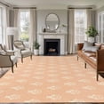 thumbnail image 1 of Abstract Bohemia Area Rugs 5'x8', Washable Small Throw Rugs for Classroom Bedroom, Modern Boho Floral Orange Indoor Outdoor Rug Non-Slip Low Pile Carpet Runner Reversible Floor Mats, 1 of 8