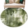 Abstract Bohemia Round Rug 8ft Washable Circle Rugs Non Slip Modern ...