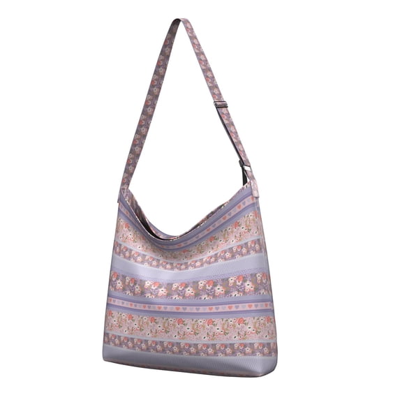 Abstract Bohemian Crossbody Bag - Vintage Floral Shoulder Tote, Large Capacity Casual Purse