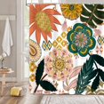 thumbnail image 1 of Abstract Bohemian Floral Botanical Shower Curtain, Mid Century Morden Boho Shower Curtain, Waterproof Shower Curtains for Bathroom, 1 of 6