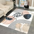 thumbnail image 1 of Abstract Boho Art Lines Area Rug Modern Minimalist European Geometric Large Rugs Indoor Non Slip Machine Washable Breathable Durable Carpet Front Entrance Floor Decor 5x8 Non-slip, 1 of 5