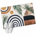 thumbnail image 1 of Abstract Boho Large Area Rugs for Bedroom Living Room, Non Slip Carpet Bedside Rug, Bohemian Palm Leaf Geometric Leaf Circle Rectangular Floor Cover Kitchen Accent Rug 2'x3' for Dining Room/Office, 1 of 9