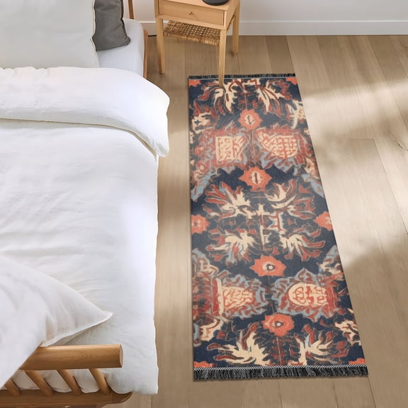 Abstract Boho Mandala Runner Area Rug 2x6 Soft Non-Slip Washable Bedside Carpet for Hallway Bedroom Living Room Home Decor