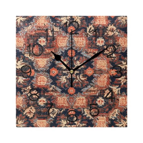 Abstract Boho Mandala Wall Clock 7.78" Non-Ticking Silent Battery Operated for Home Bedroom Office Kitchen Living Room