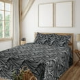 thumbnail image 1 of Ambesonne Abstract Boho Fitted & Flat Sheet with Sham 3 Pcs Set, Modern Tentacles Art, Twin XL, Charcoal Grey and Pale Grey, 1 of 1