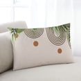thumbnail image 1 of Abstract Boho Throw Pillow Cover,Tropical Palm Leaves Modern Geometric Art Rectangle Decorative Pillow Case Protector Soft Cushion Cover Lumbar Pillowcase for Couch Sofa Bedroom Car Decor 20x30 Inch, 1 of 8