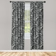 thumbnail image 1 of Abstract Boho Window Curtains, Modern Neutral Colors Tentacles Look Pattern Geometric Print, Lightweight Decor 2-Panel Set with Rod Pocket, Pair of - 28"x84", Charcoal Grey and Pale Grey, by Ambesonne, 1 of 1
