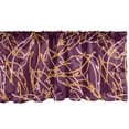thumbnail image 1 of Abstract Boho Window Valance, Funky Vibes Simple Design Bicolored Jumble Stripes Pattern Modern, Curtain Valance for Kitchen Bedroom with Rod Pocket, 54" X 18", Dark Magenta Marigold, by Ambesonne, 1 of 2