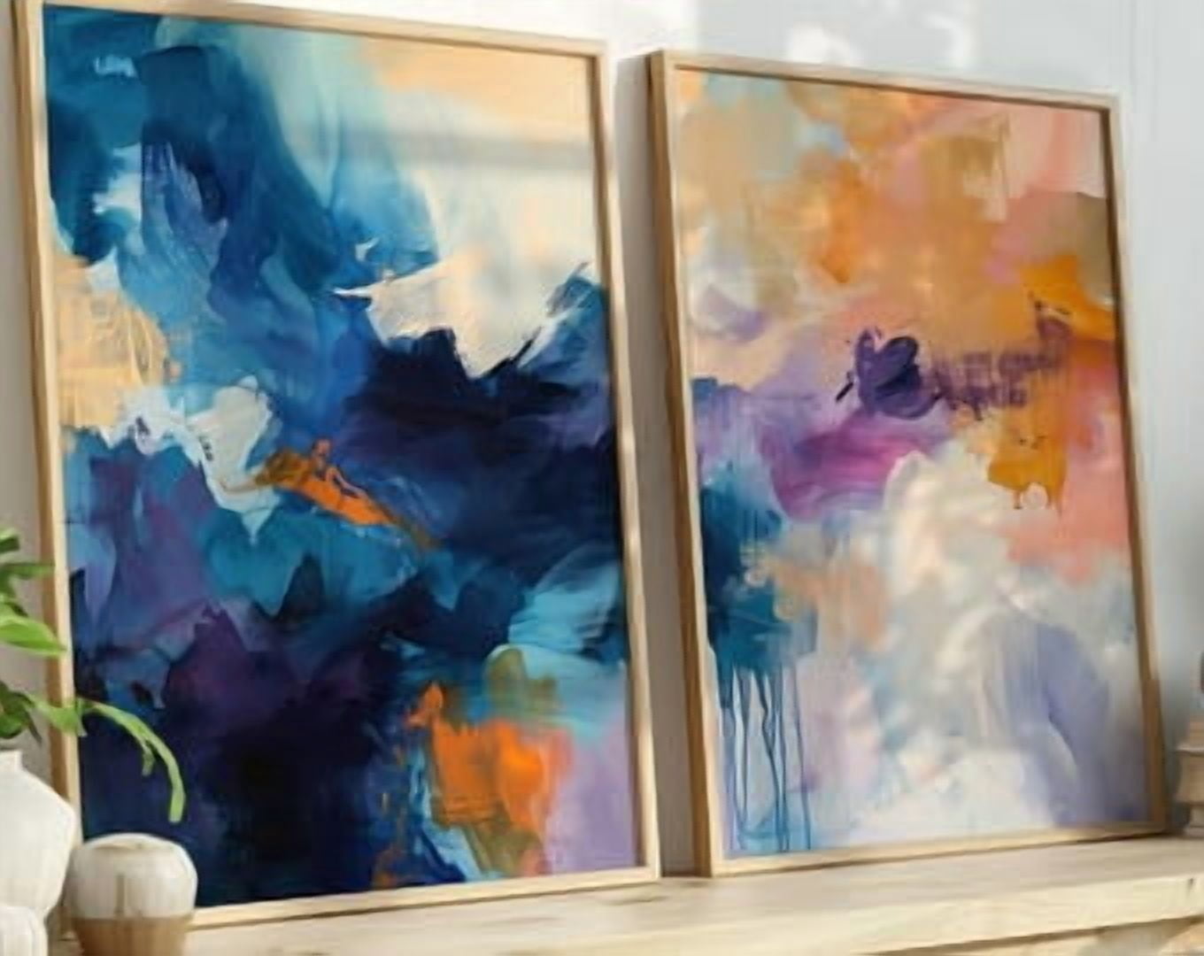 Abstract Bold Paint Splash Poster, Set 2, Poster Only - Walmart.com
