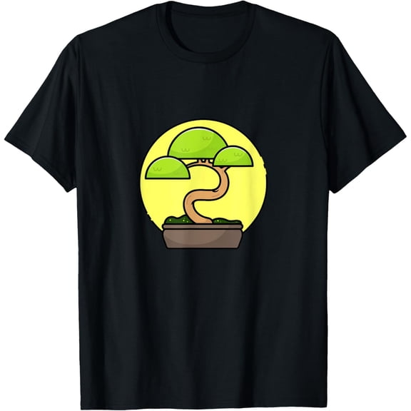 Abstract Bonsai Tree T-Shirt men and women can wear, black, white, gifts