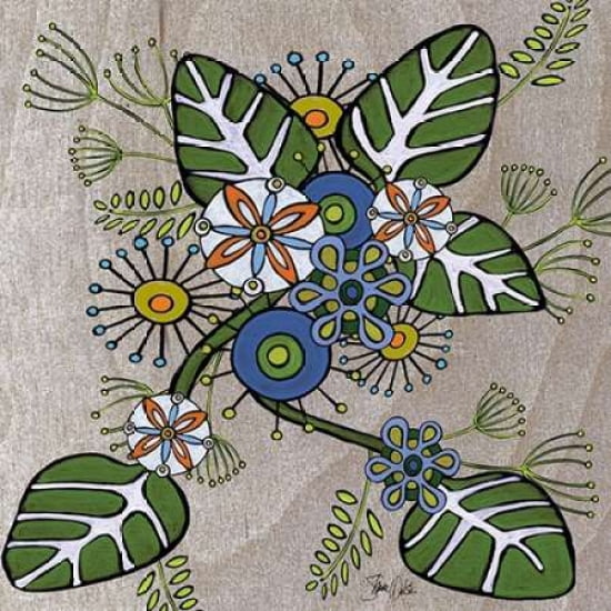 Abstract Botanical Garder II Canvas Art - Shanni Welsh (24 x 24)
