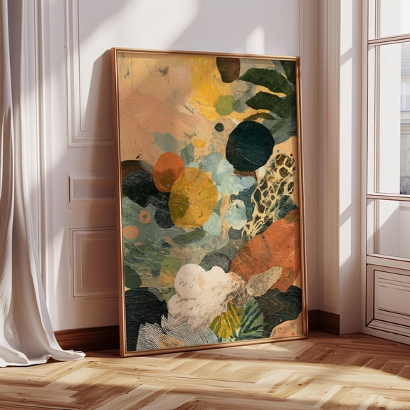 Abstract Botanical Poster Earthy Boho Poster , Poster Print Only