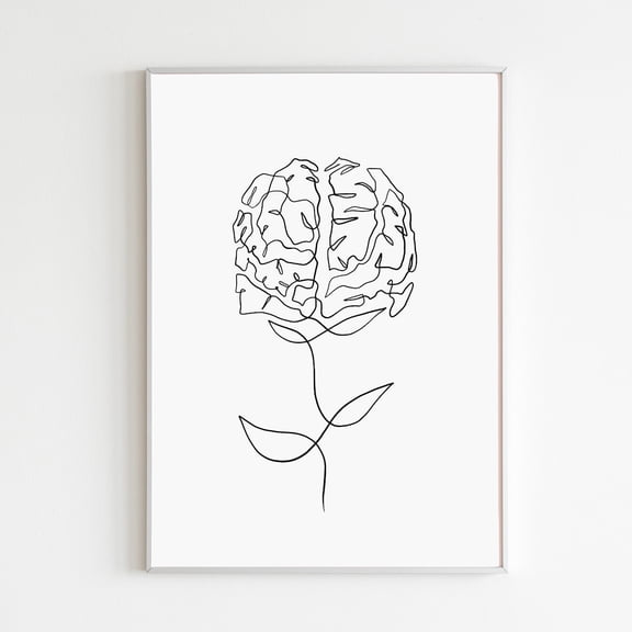 Abstract Brain Anatomy Poster, Unframed Paper Poster 16x20in