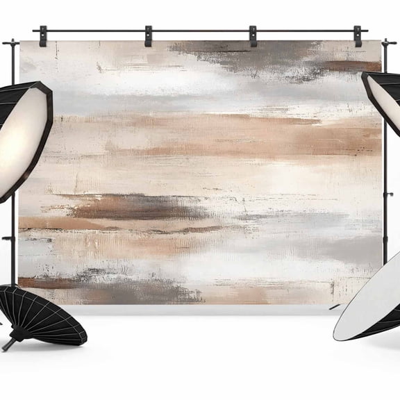Abstract Brown Backdrop for Photography, Gradient Modern Street Art Watercolor Photo Backdrop Portrait Background Party Banner Photo Backgrounds for Studio Booth Props, 10x8ft
