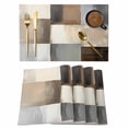 thumbnail image 1 of Abstract Brown Beige Placemats Set of 4 Simple Oil Painting Art Place Mats Indoor Wipeable Table Mats Washable Cloth Dining Table Placemats for Kitchen Holiday Party Home Decor 13x19 Inch, 1 of 9