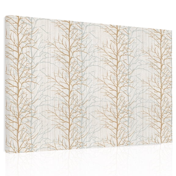 Abstract Brown Canvas Print Wall Art, Tree Branch Pattern Wall Decor Modern Artwork Paintings Pictures for Living Room Framed and Stretched Ready to Hang, 24" x 32"