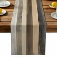 thumbnail image 1 of Abstract Brown Gray Stripes Table Runner, Modern Art Minimalist Geometric Kitchen Table Runners Dress Scarves for Table Decorations Party/Restaurant/Indoor Outdoor Use, 18x72in, 1 of 9