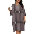 thumbnail image 1 of Abstract Brown Grid Pattern Sleepshirts For Sleeping Travels Loose Sleepdress Pajama Dress Soft Nightdress Sleepwear, 1 of 7