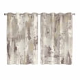thumbnail image 1 of Abstract Brown Kitchen Curtains 63 Inch Length, Retro Country Rustic Street Oil Paint Art Grommet Top Bedroom Living Room Curtains, Light Filtering Cafe Curtain Drapes 2 Panels Set 104''x63'', 1 of 9