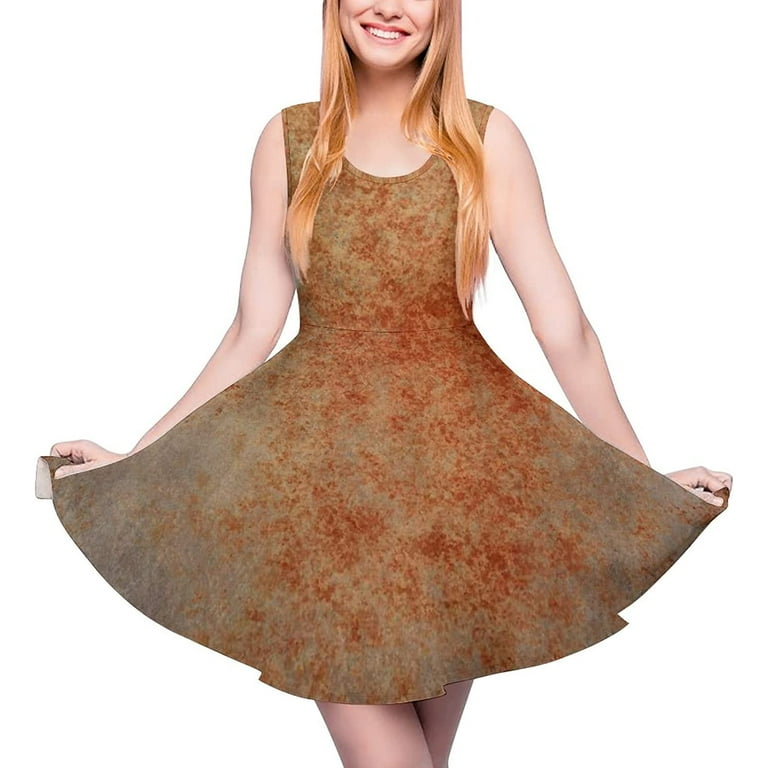 Rust swing dress hot sale