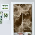 thumbnail image 1 of Abstract Brown Swirling Clouds Door Curtain Nordic Living Room DoorCurtain Porch Partition Curtain Kitchen Rative Half Curtain, 1 of 4