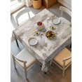 thumbnail image 1 of Abstract Brown Tablecloth Square Table Cloth 60x60, Waterproof Tablecloth Outdoor Table Cloth, Retro Country Rustic Street Oil Paint Art Washable Table Cover for Kitchen Dinning Party, 1 of 8
