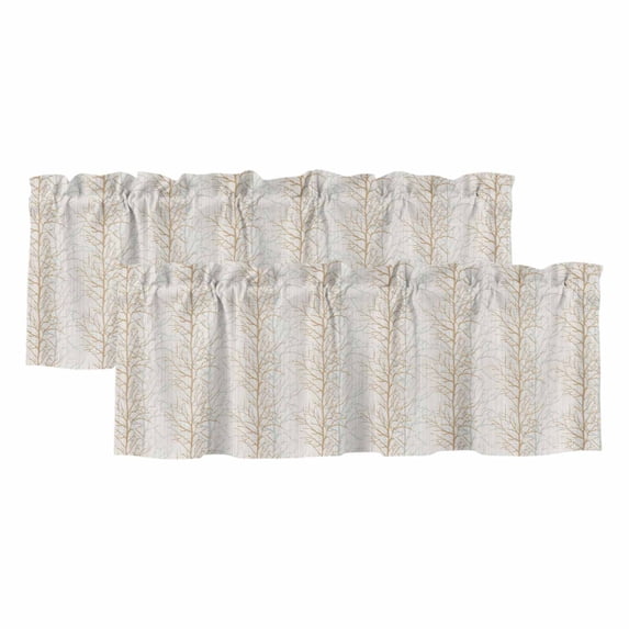 Abstract Brown Window Valance, Tree Branch Pattern 2 Pack Decorative ...