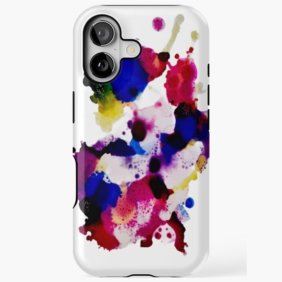 Abstract Bruises Painting Moody Blue and Purple Watercolor Effect Art iPhone Tough Case