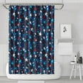 thumbnail image 1 of Abstract Brush Stroke Shower Curtain 72x72 Inch Chic Bathroom Decor - Hotel Style Waterproof Quick Dry Polyester Fabric with 12 Included Hooks, 1 of 5