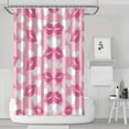 thumbnail image 1 of Abstract Brush Stroke Shower Curtain 72x72 Inch Chic Bathroom Decor - Hotel Style Waterproof Quick Dry Polyester Fabric with 12 Included Hooks, 1 of 5