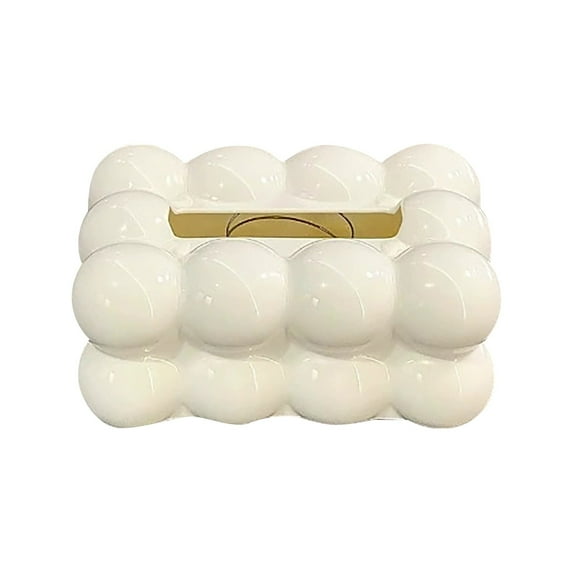 Abstract Bubble Tissue Box Cover ABS Decorative Organizer Holder for Facial Tissues Minimalist Home Décor for Living Room Bedroom Bathroom Vanity Car Table Centerpiece