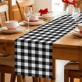 thumbnail image 1 of Abstract Buffalo Checkered Table Runner 36 Inches Long,Kitchen Dining Tablerunners Modern Black White Grid Linen Table Runners Dresser Scarves for Home Dinner Wedding Holiday Party Decor, 1 of 9