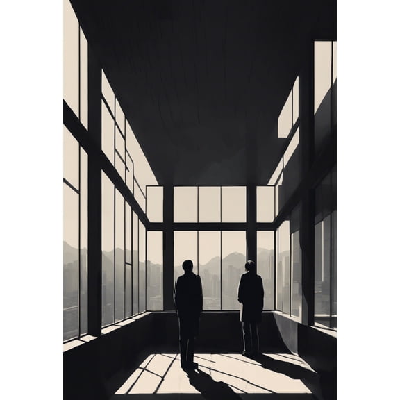 Abstract Building Architecture Illustration III - 12" x 18" Art Print Wall Decor