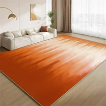 Abstract Burnt Orange Rug 2x3ft Small Small Area Rugs Ombre Wavy Stripes Rugs Ultra Soft Washable Non Slip Carpet for Bedroom Living Room Study Office Home Decor Mats
