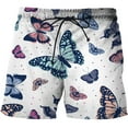 Abstract Butterfly Graphic Beach Shorts Pants Men 3D Print Surf Board