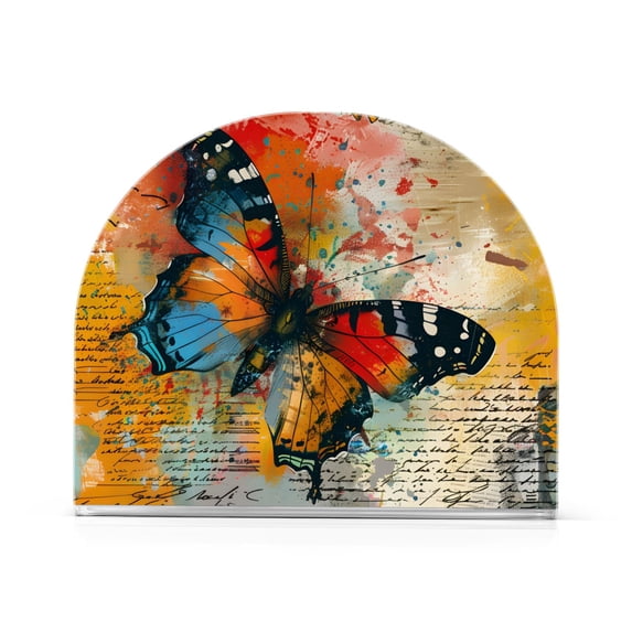 Abstract Butterfly Paper Napkin Holder for Table Clear Napkin Stand Paper Holder Acrylic Organizer Dispenser Napkins for Dinner Kitchen Restaurant Room