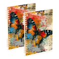 thumbnail image 1 of Abstract Butterfly Paper Ring Binder Notebook Journey Note Diary College Ruled Spiral Notebook Study Loose Leaf Paper A5 60 Pages, 1 of 8