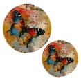 thumbnail image 1 of Abstract Butterfly Paper Trivet Mats Pot Holders Cotton Woven Non-Slip Heat Resistant for Hot Pots Pans Pats for Cooking Baking Set of 2, 1 of 7