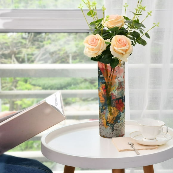 Abstract Butterfly Paper Vases for Flowers Modern Decorative Vase Home Decor for Bedroom Kitchen Living Room Centerpieces