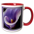 thumbnail image 1 of 3drose, Abstract Calla - Calla, Calla Lilies, Calla Lily, Callas, Easter Lily, Floral, Flower, 11oz Two-tone Red Mug, 1 of 6