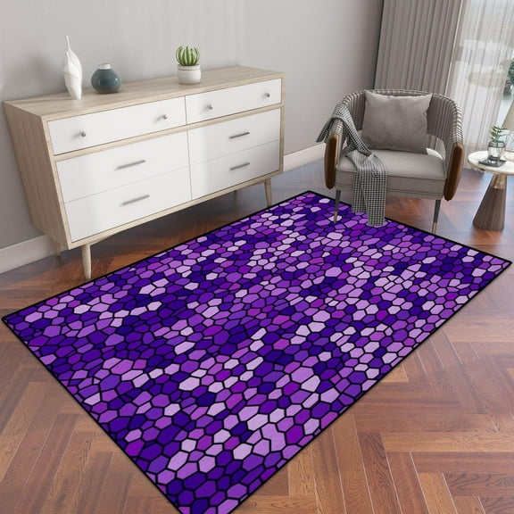 Abstract Camouflage Advanced Combat Pink Amethyst Palette Seamless Area Rug Outdoor Patio Rug Play Mat Modern Floor Carpet Non-Slip Home Decor Living Room 3x4ft